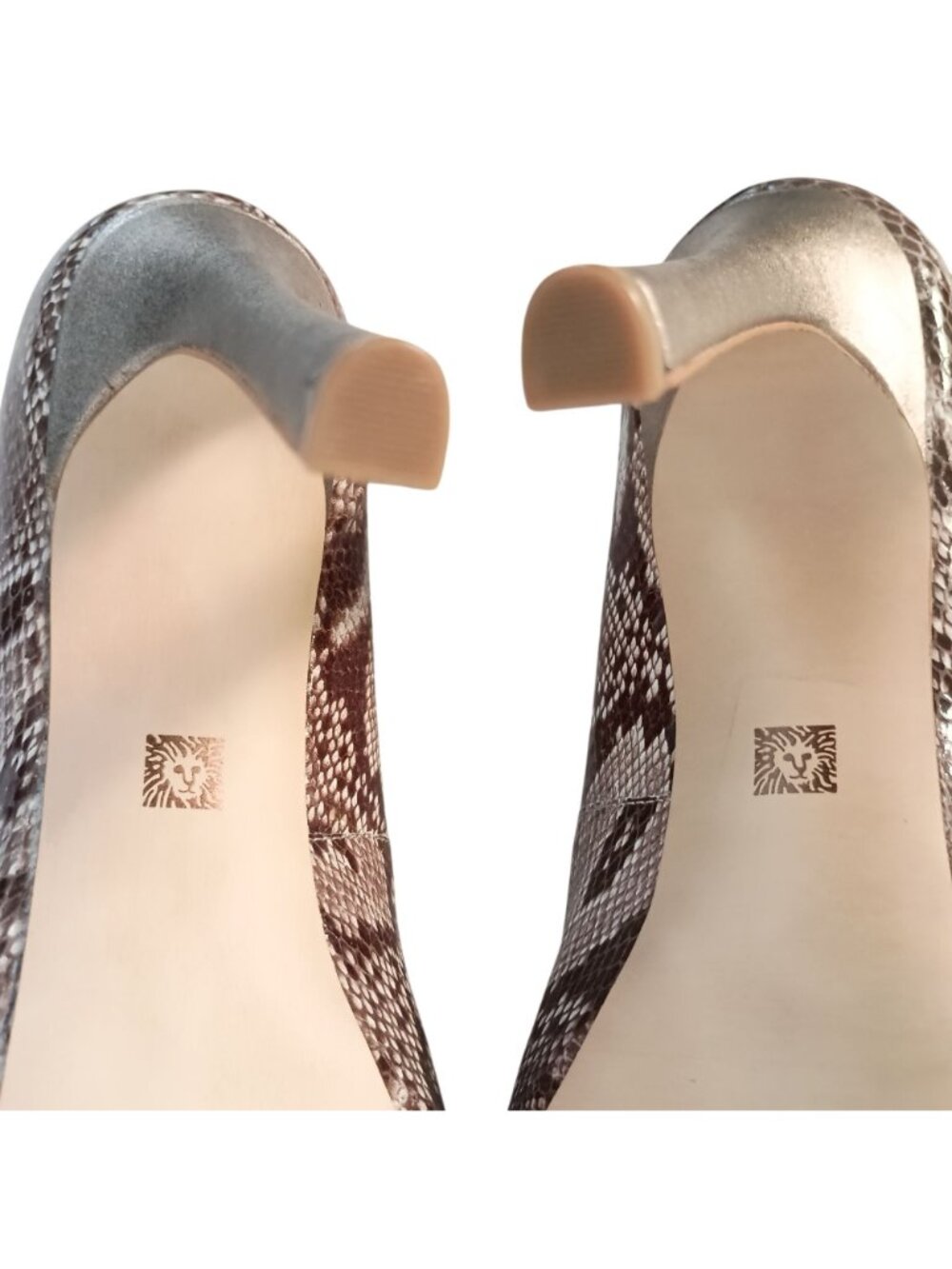 AK Anne Klein Snakeskin Print Hidden Platform Pumps Womens 9.5 Stiletto NWOB - Picture 7 of 14